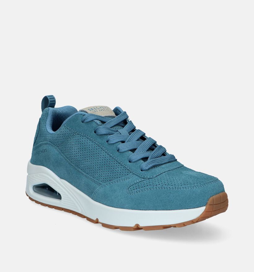 Skechers Uno Baskets en Bleu pour hommes (343006)