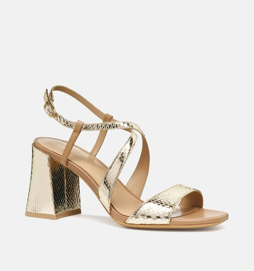 Geox 0kytu D New Eraklia 80 T01 Gouden Sandalen met Hak voor dames (368202)