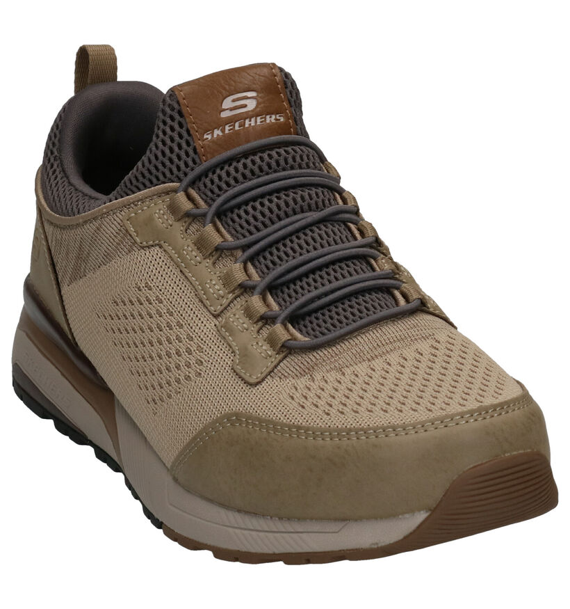 Skechers Norgen Vore Taupe Instappers in kunstleer (272804)