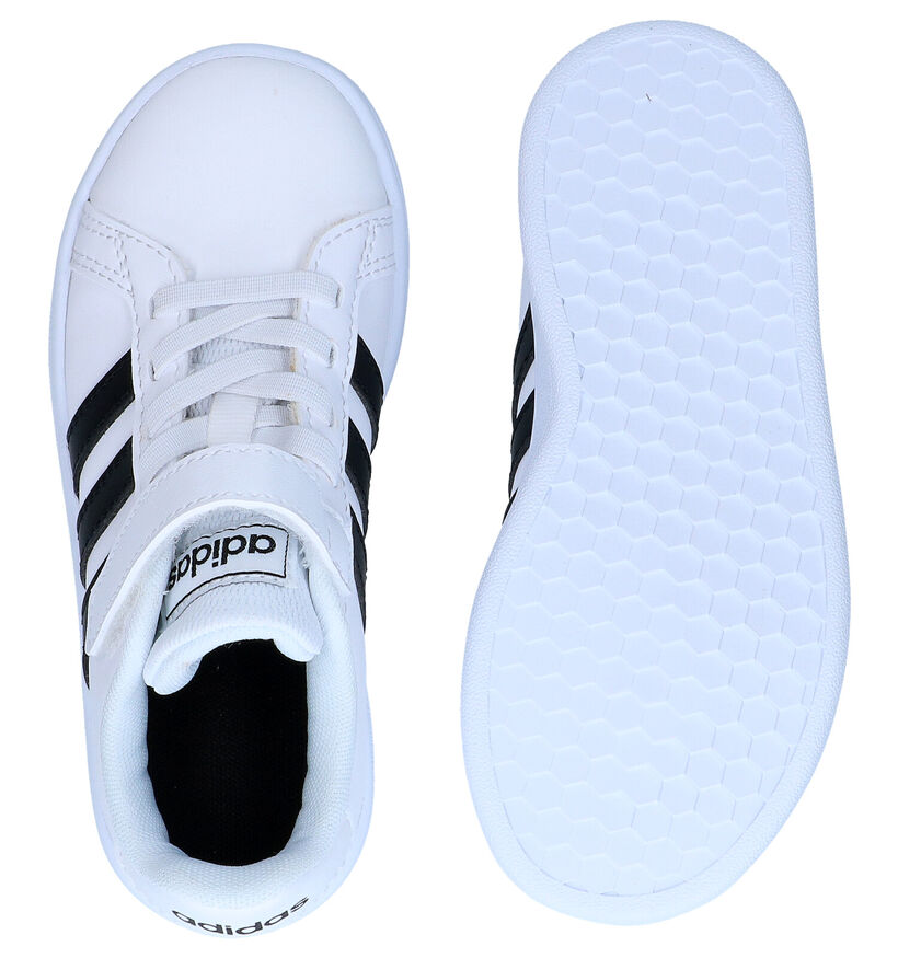 adidas Grand Court C Witte Sneakers voor jongens (318923)