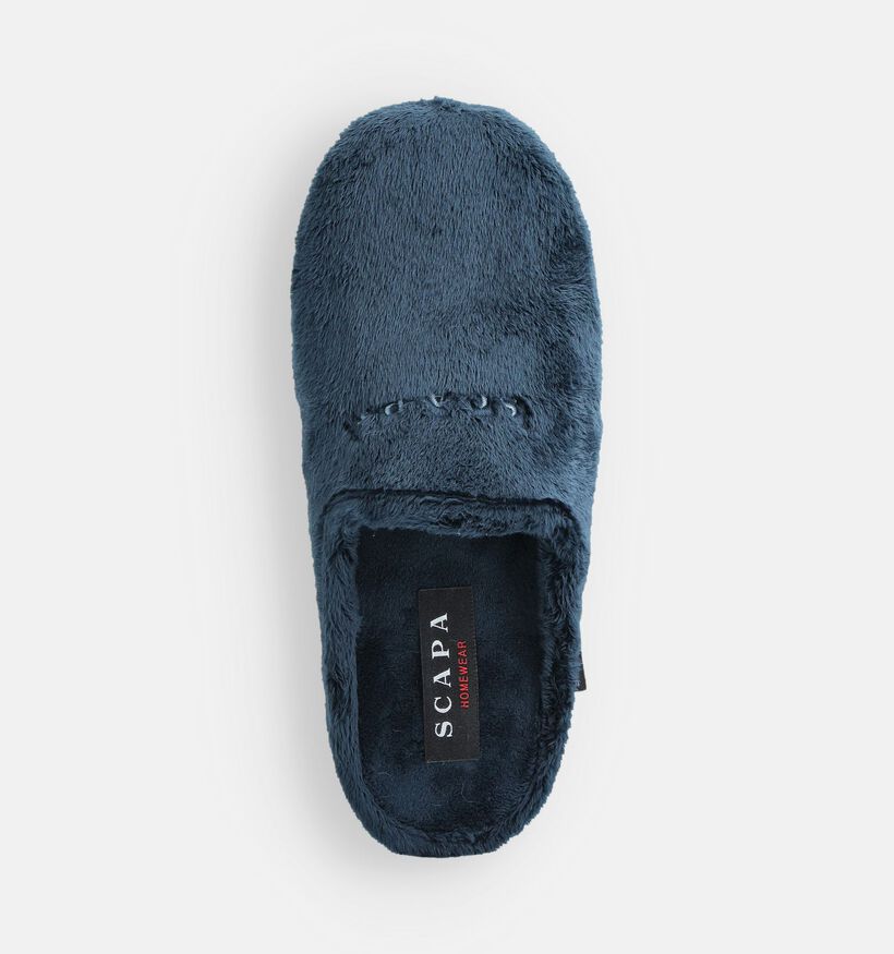 Scapa Pantoufles en Bleu foncé pour femmes (364002) - pour semelles orthopédiques