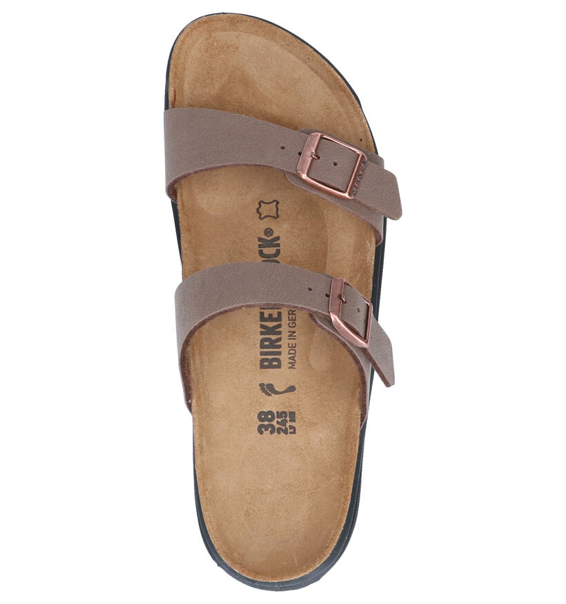 Birkenstock Nu-pieds en Brun clair en nubuck (255865)