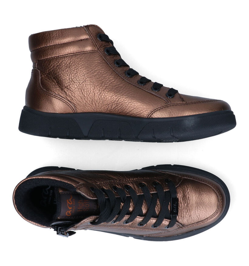 Ara Rom-Sport-ST Bronzen Sneakers in leer (316215)