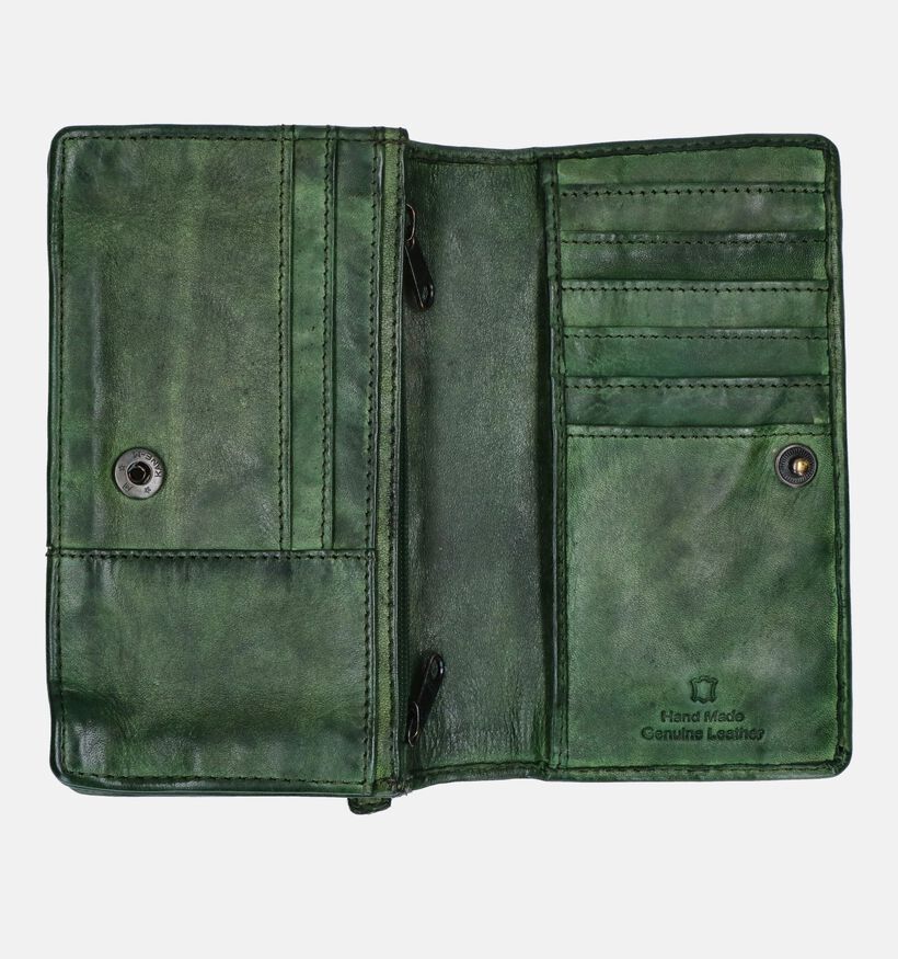 Bear Design Porte-monnaie zipp&eacute; en Vert pour femmes (382121)