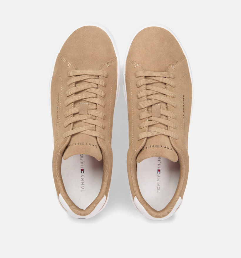 Tommy Hilfiger Court Suede Lichtbruine Sneakers voor heren (366164) - geschikt voor steunzolen