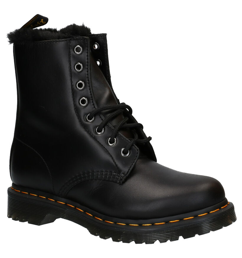 Dr. Martens 1460 Serena Zwarte Veterboots in leer (312408)