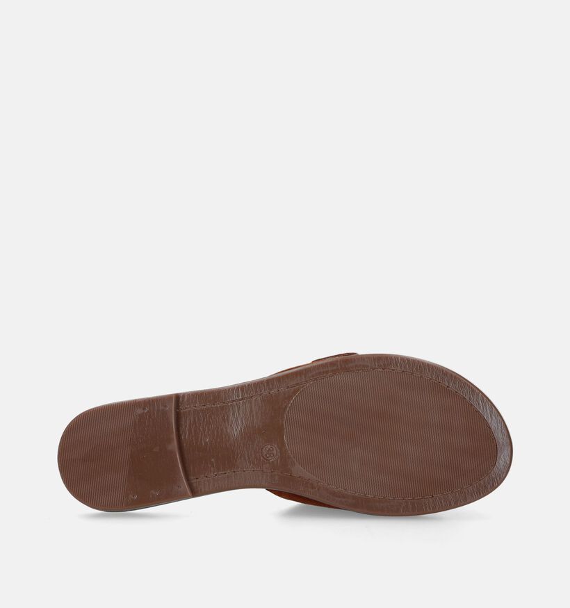 Marco Tozzi Nu-pieds plates en Cognac pour femmes (341345)