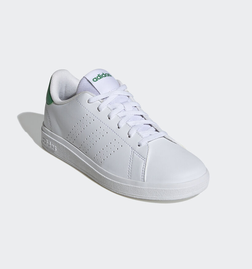 adidas Advantage Base 2.0 Baskets en Blanc pour filles, garçons (350236) - pour semelles orthopédiques