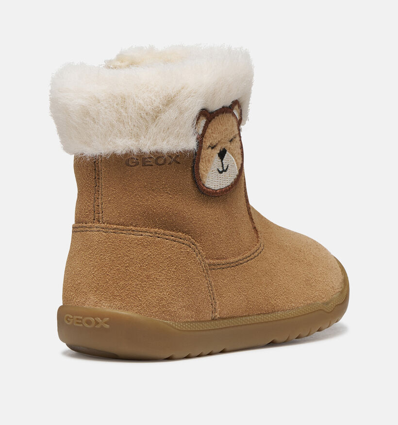 Geox Macchia Suede Bruine Laarzen voor meisjes (376250) - geschikt voor steunzolen