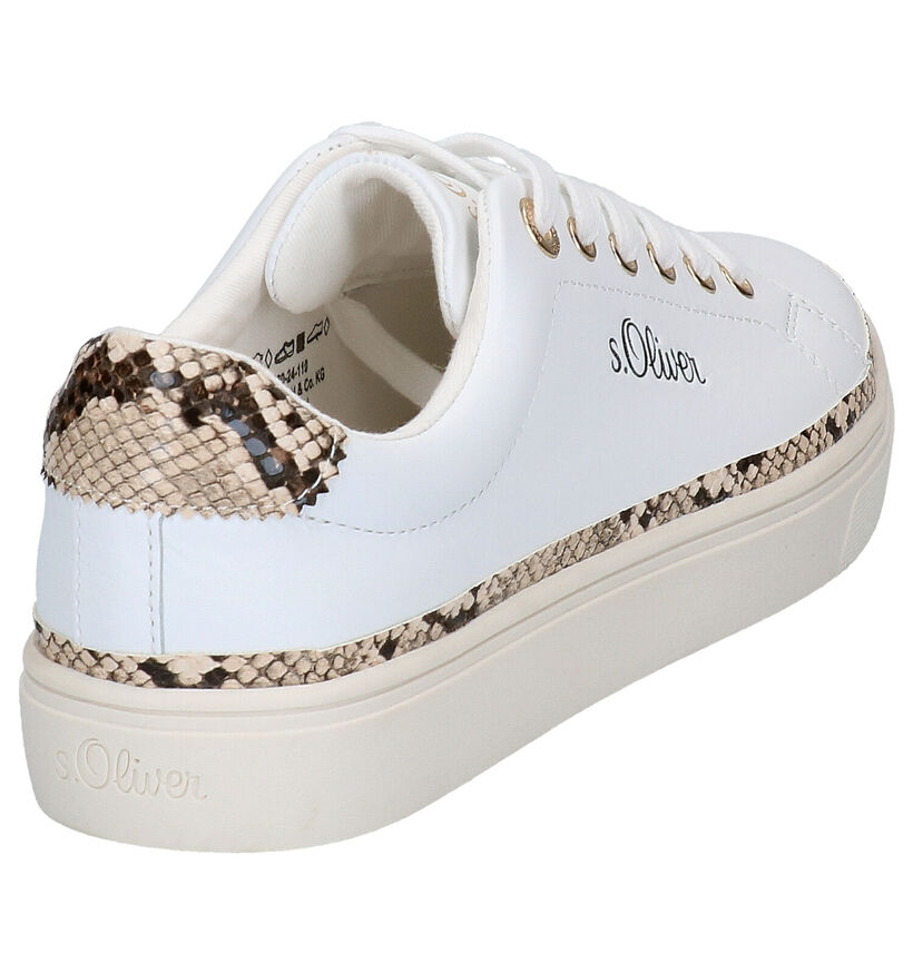 s.Oliver Chaussures plates en Blanc en cuir (270008)