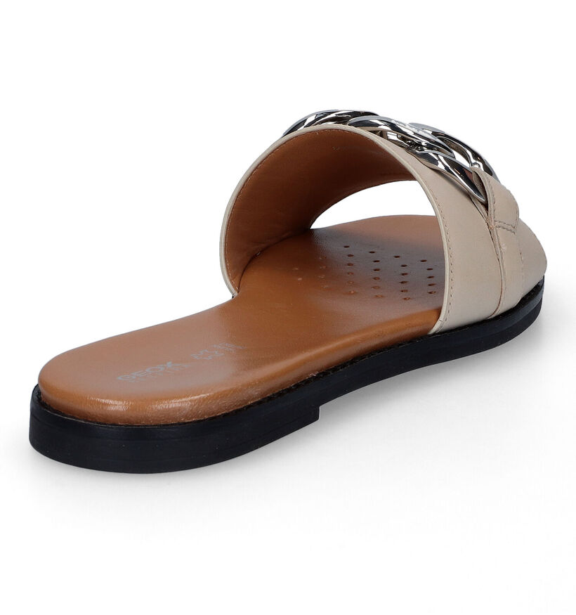 Geox Naileen Rode Slippers in leer (311598)