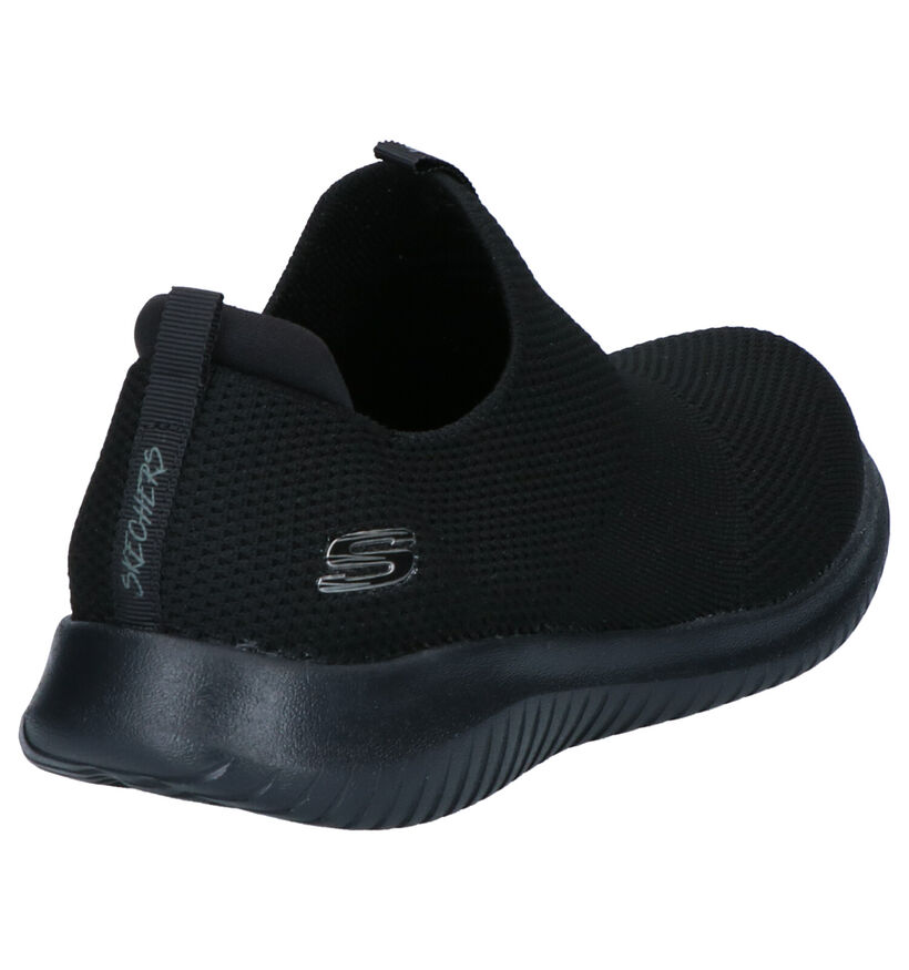 Skechers Ultra Flex First Take Zwarte Slip-on Sneakers voor dames (310629) - geschikt voor steunzolen