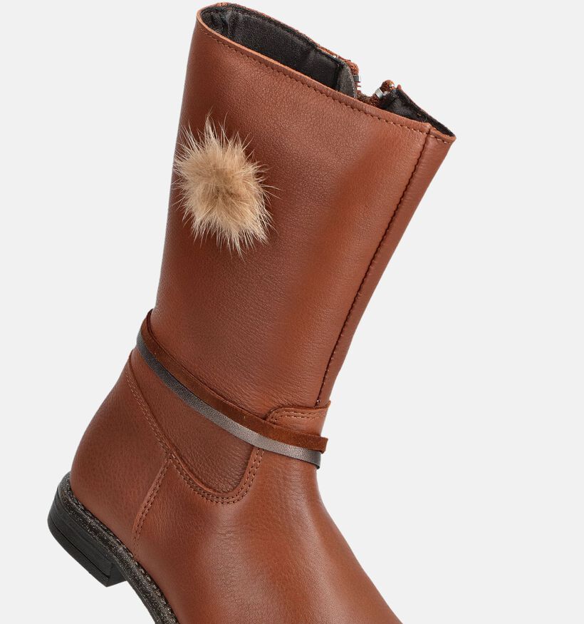Little David Lipa Cognac Lange Laarsjes Little David Lipa Cognac Lange Laarsjes voor meisjes (364591) - geschikt voor steunzolen