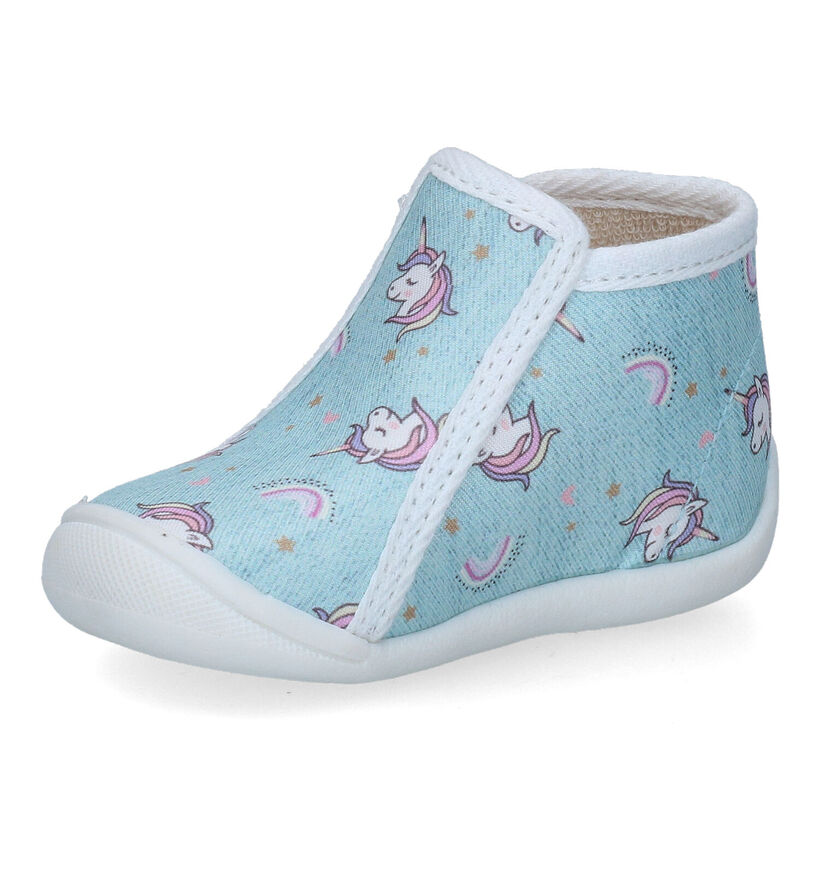 Bellamy Nora Pantoufles en Bleu en textile (309259)