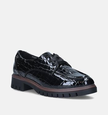 Regarde le Ciel Chaussures plates Noir/Marron