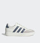 adidas Barreda Baskets basses en Blanc/Bleu pour hommes (359484) - pour semelles orthopédiques