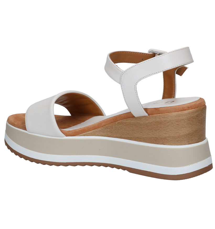 Unisa Kolla Ecru Sandalen in leer (291256)