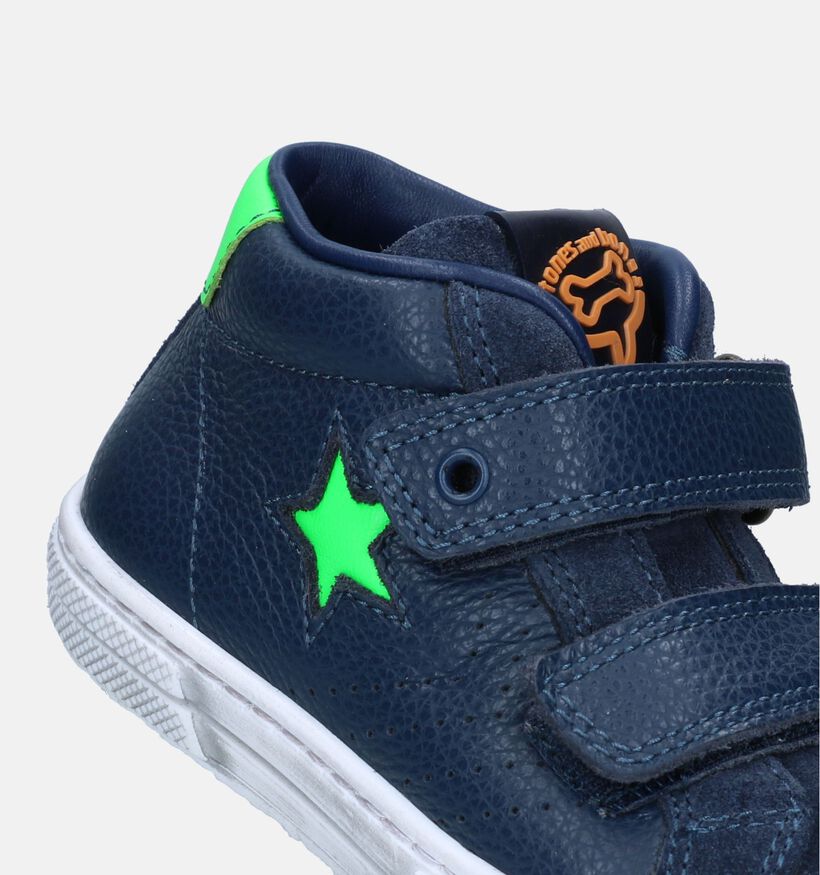 STONES and BONES Rosti Chaussures à velcro en Bleu pour garçons (329434) - pour semelles orthopédiques
