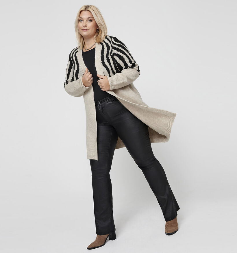 ONLY Carmakoma Jade Beige Gebreide cardigan voor dames (344219)
