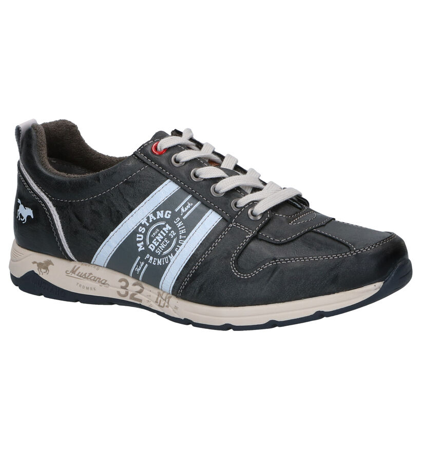 Mustang Chaussures plates en Gris foncé en simili cuir (294370)