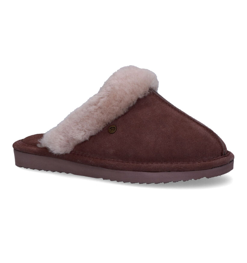 Warmbat Lismore Pantoufles en laine en Brun pour femmes (329914)