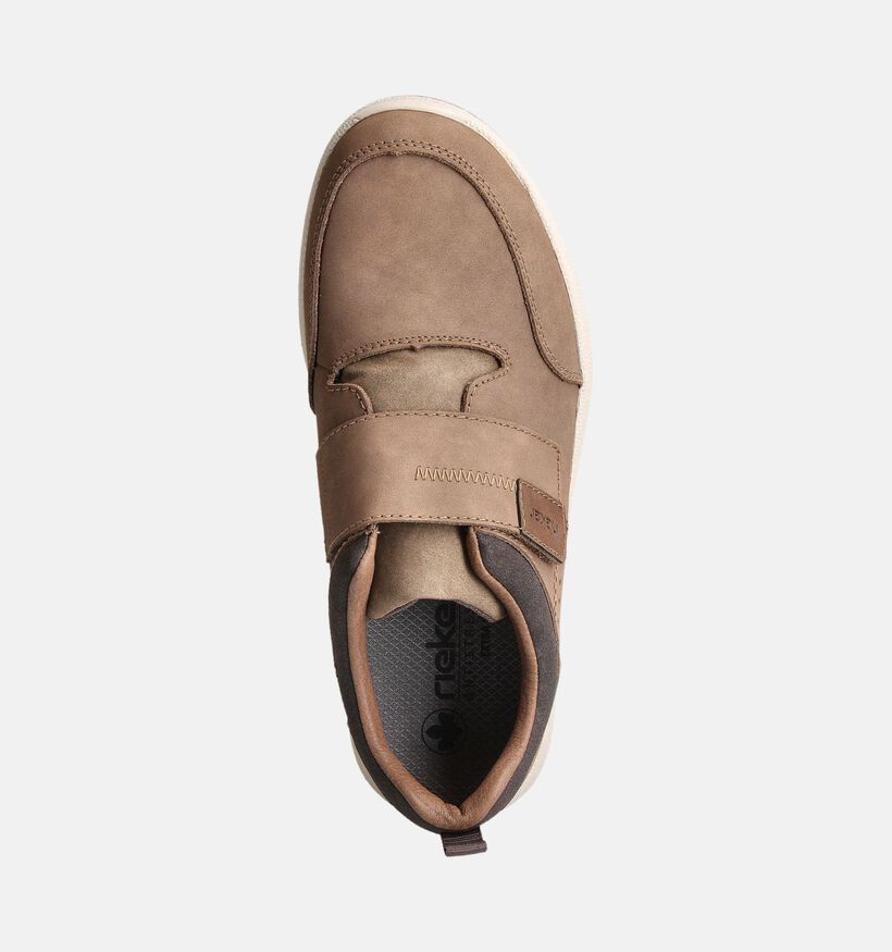 Rieker Taupe Velcroschoenen voor heren (355124) - geschikt voor steunzolen