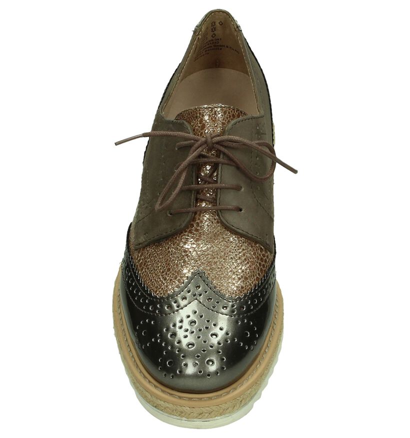 Be Natural Taupe Veterschoenen Oxford, , pdp