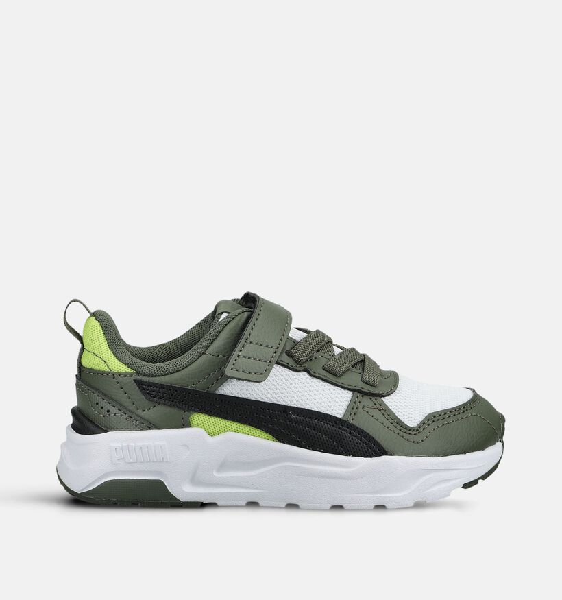 Puma Trinity 2 LT Baskets basses en Vert pour gar&ccedil;ons (375565) - pour semelles orthop&eacute;diques