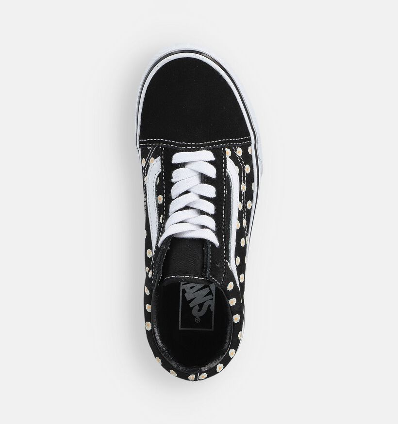 Vans Old Skool Floral Baskets en Noir pour filles (361118)