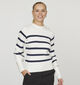 SISTERS POINT Witte Trui met strepen voor dames (356276)