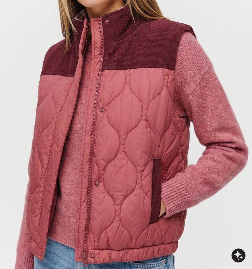 Laurent David Bordeaux Bodywarmers voor dames (382014)