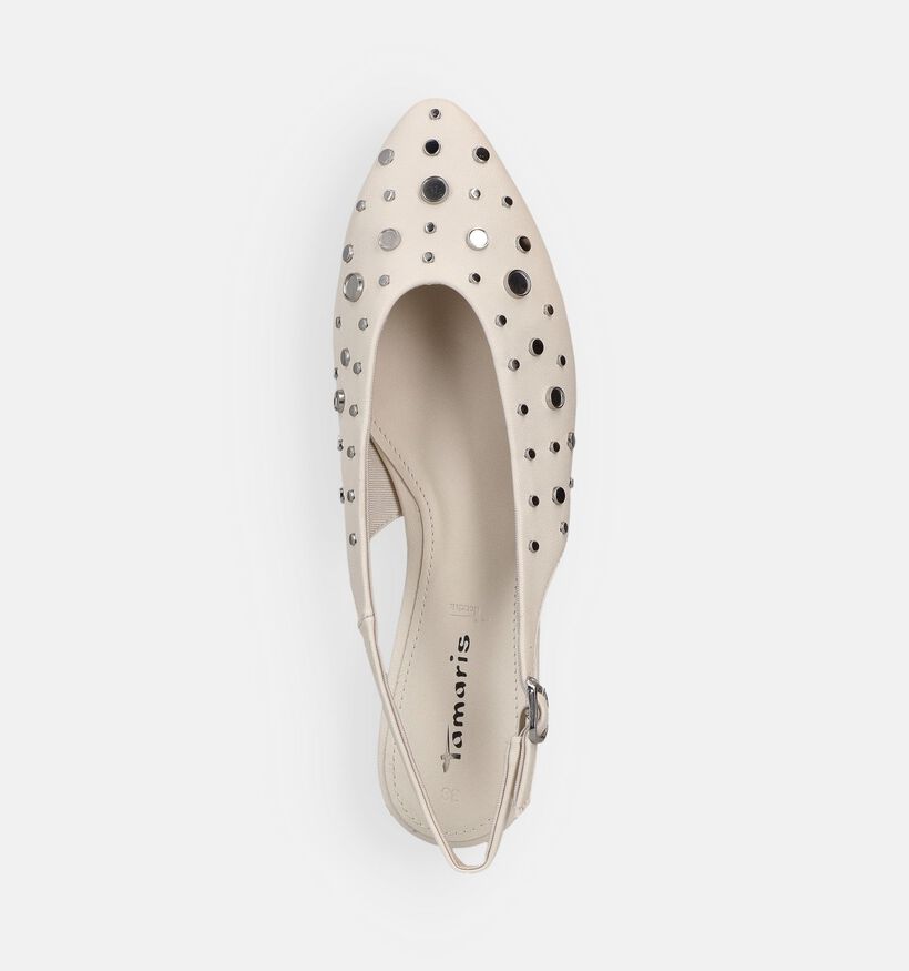 Tamaris Ballerines Slingback en Ecru pour femmes (367685)