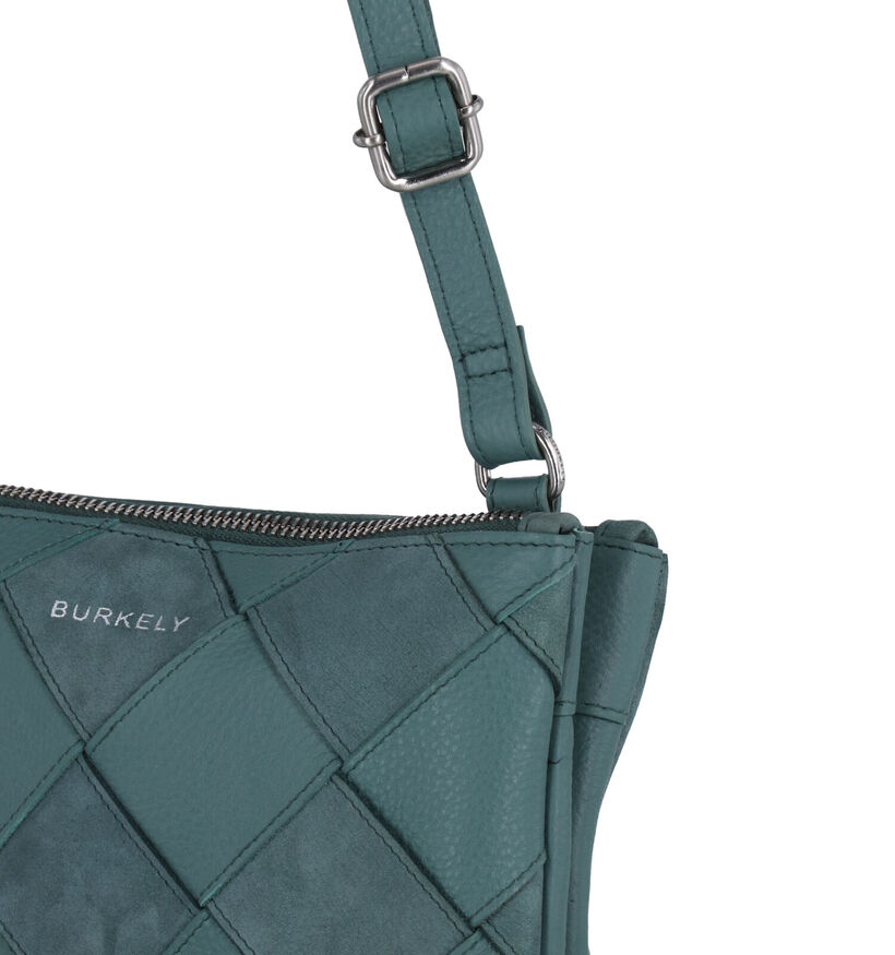 Burkely Even Ella Groene Crossbody Tas in leer (308806)