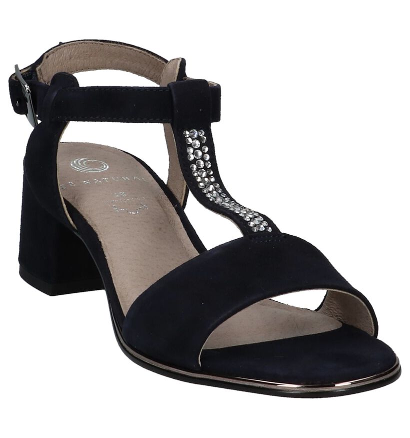 Be Natural Donkerblauwe Sandalen in nubuck (214041)