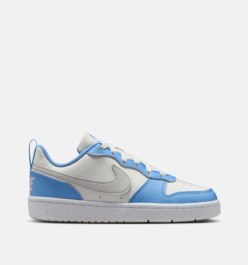 Nike Court Borough Low 2 Sneakers Wit-Blauw voor jongens, meisjes (357365) - geschikt voor steunzolen