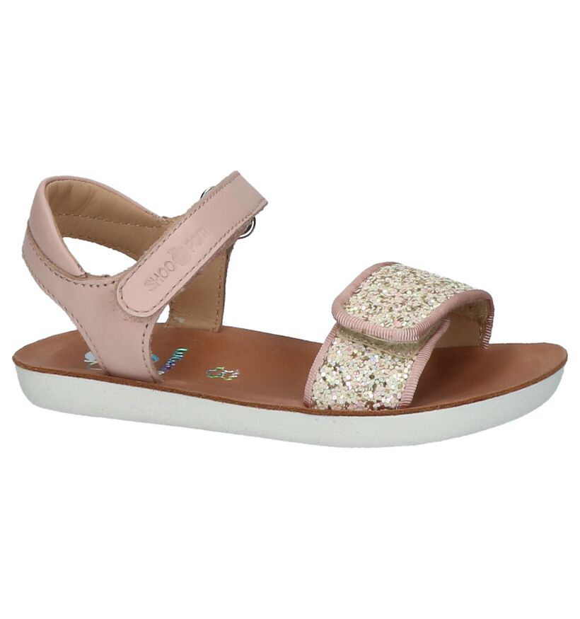 Roze Shoo Pom Goa Scratch Piping Sandalen in leer (215625)