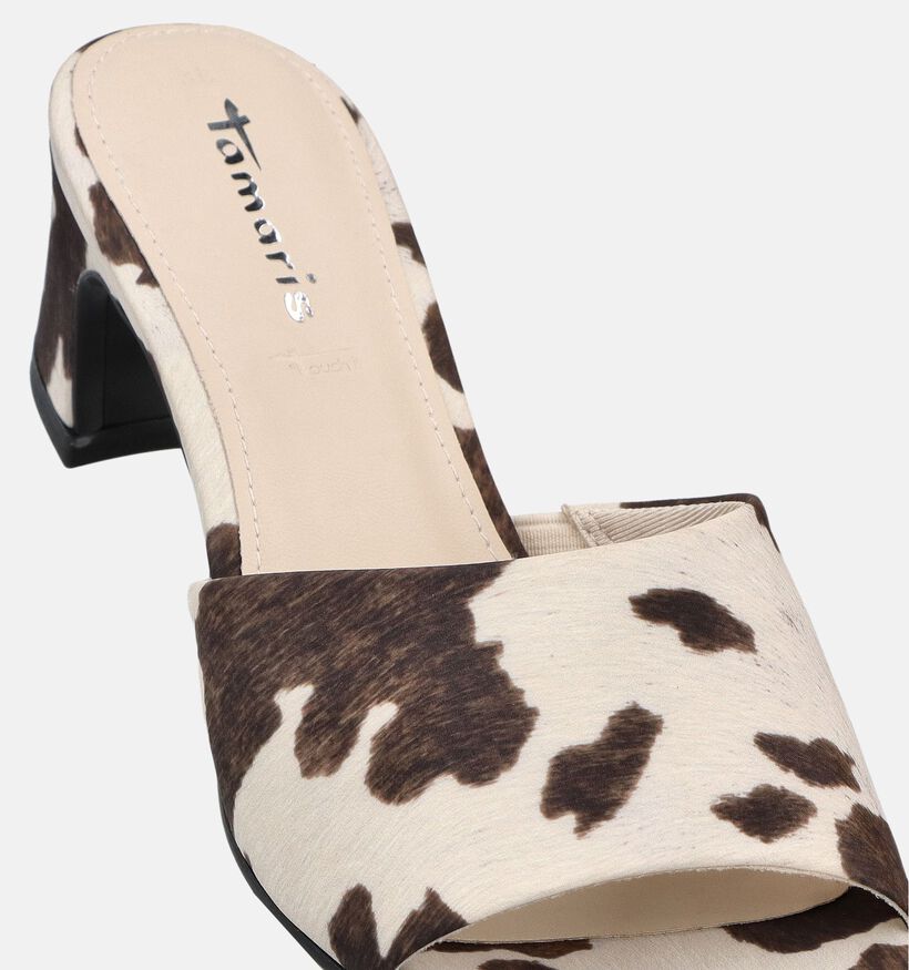 Tamaris Cow Lichtbeige/Bruine Muiltjes voor dames (371714)