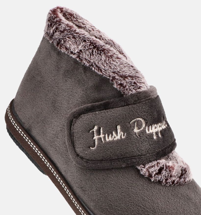 Hush Puppies Cyrilo Donkerbruine Hoge Pantoffels voor dames (377684)