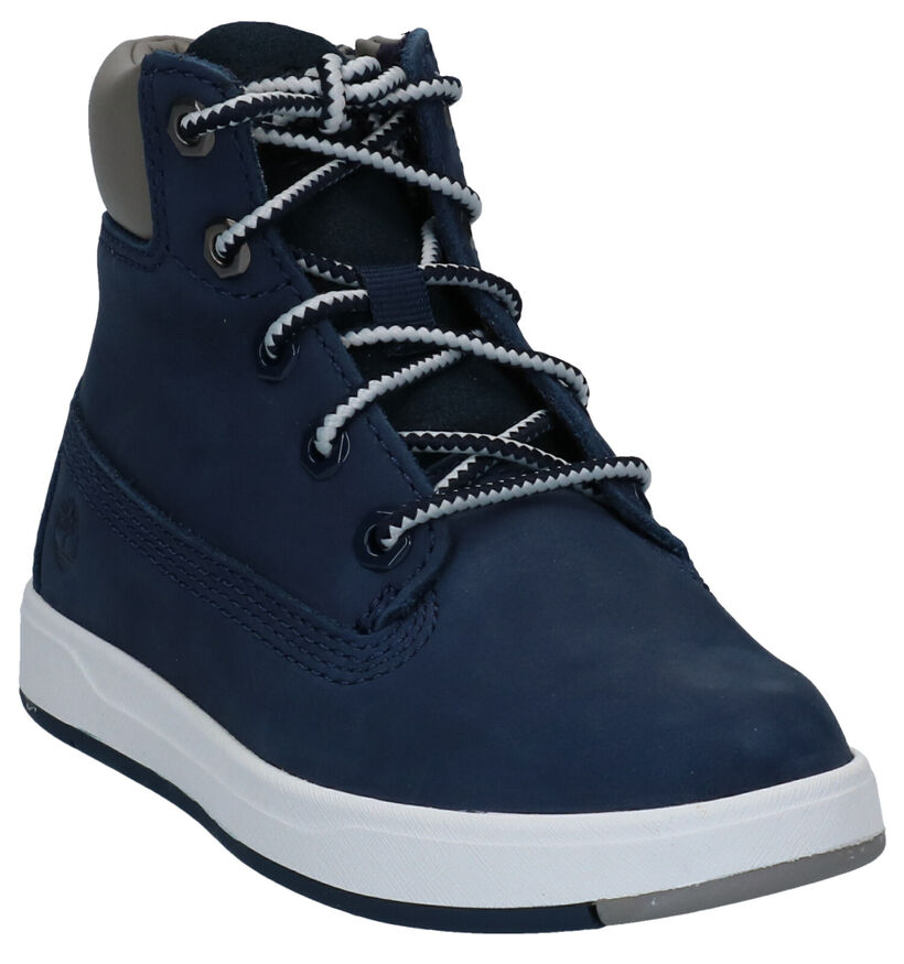 Timberland Davis Square 6 Inch Zwarte Bottines voor jongens (293805) - geschikt voor steunzolen