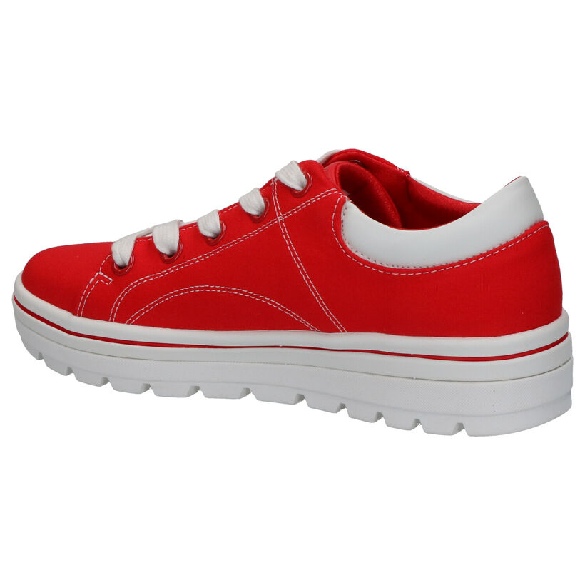 Skechers Street Cleats Rode Sneakers in stof (266903)