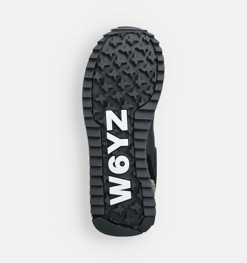 W6YZ Deva Zwarte/Gouden Platformsneakers voor dames (364046) - geschikt voor steunzolen