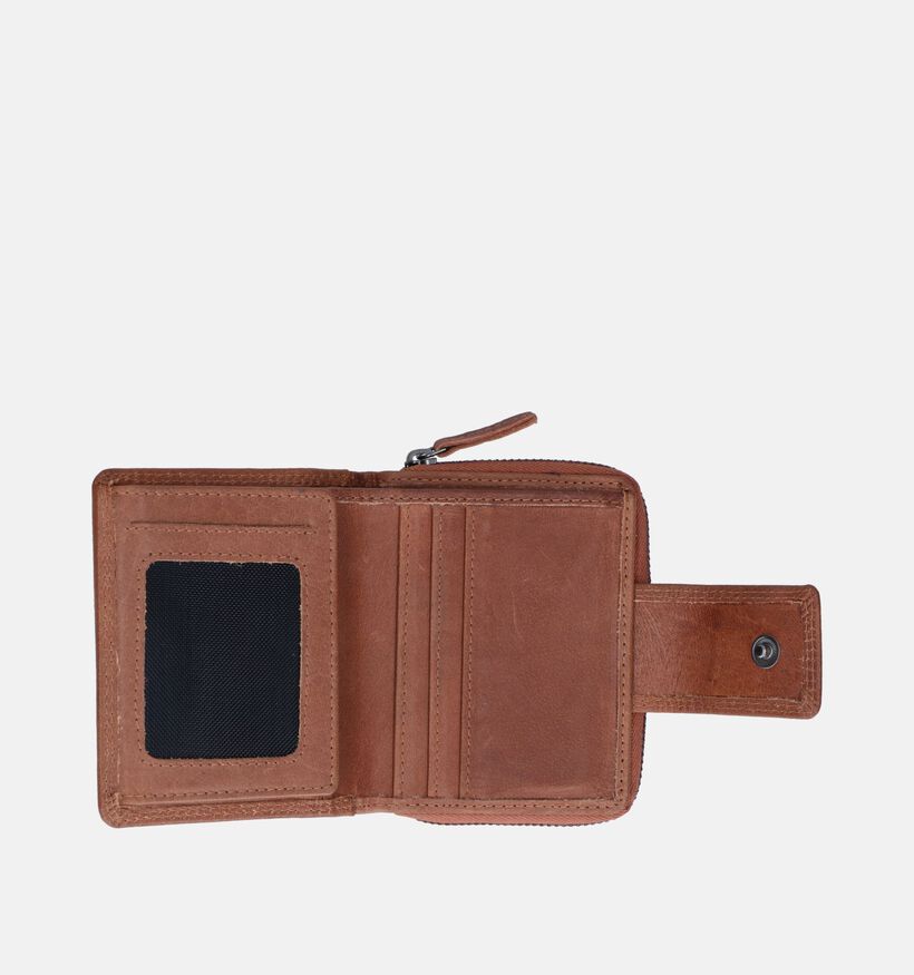 Euro-Leather Cognac Ritsportemonnee voor dames (353566)