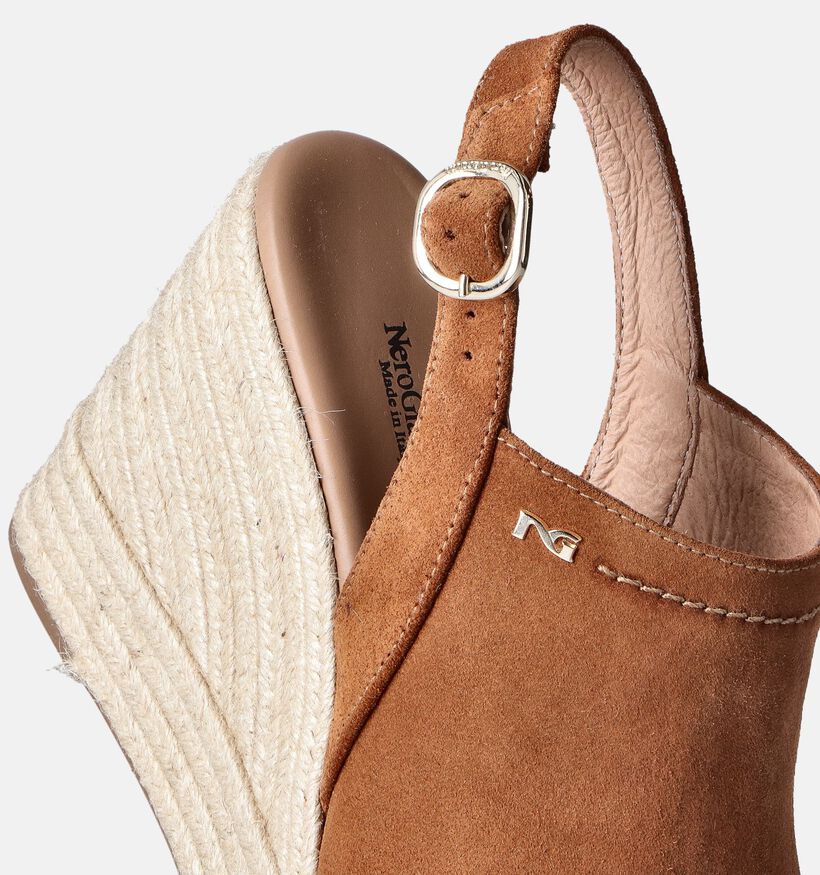 NeroGiardini Cognac Sandalen met sleehak voor dames (355962)