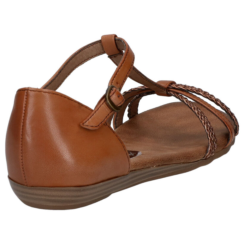 Tamaris Cognac Sandalen in leer (269815)