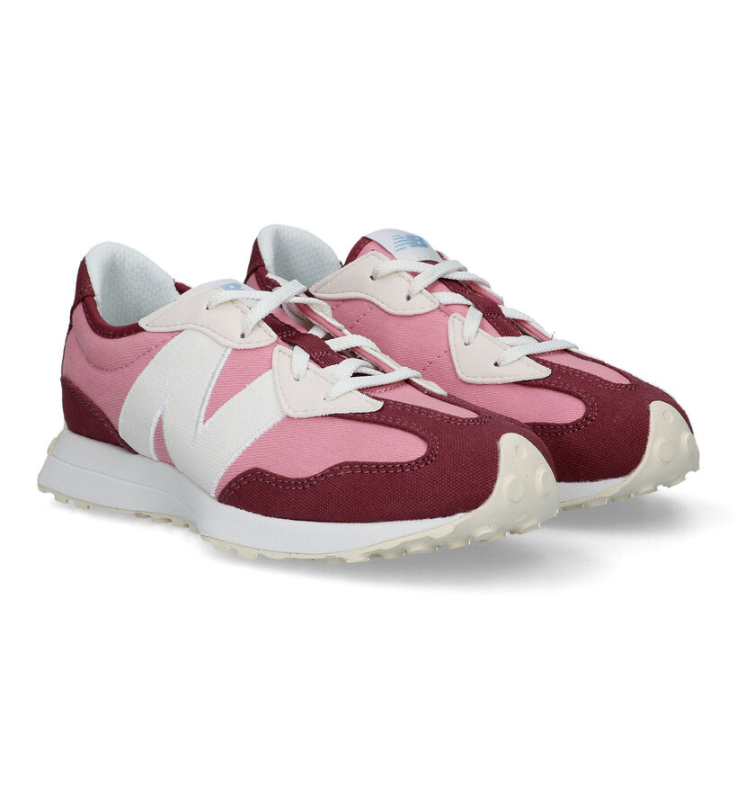 New Balance 327 Baskets en Rose pour filles (319336) - pour semelles orthopédiques