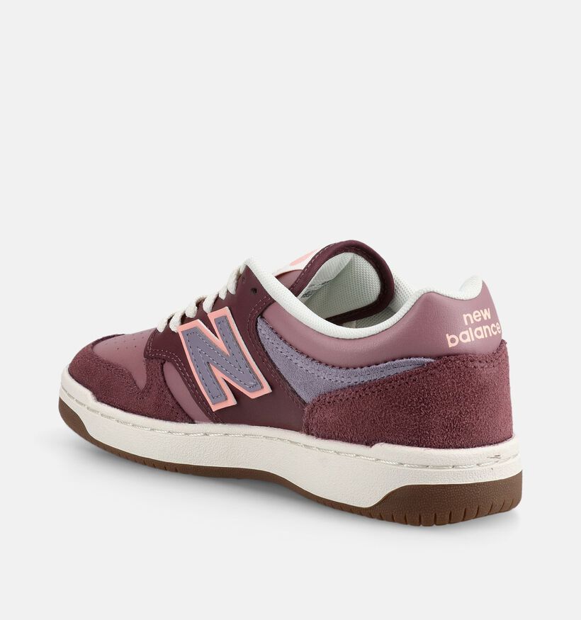 New Balance 480 Baskets basses en Bordeaux pour filles, gar&ccedil;ons (377321) - pour semelles orthop&eacute;diques