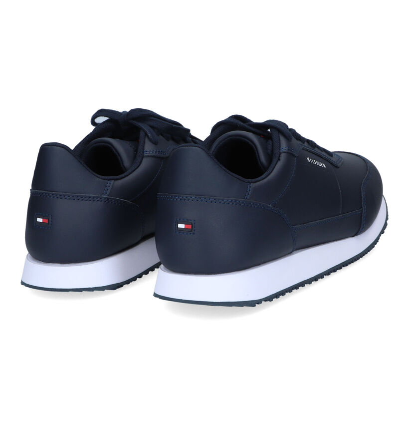 Tommy Hilfiger Runner Blauwe Sneakers in leer (310851)