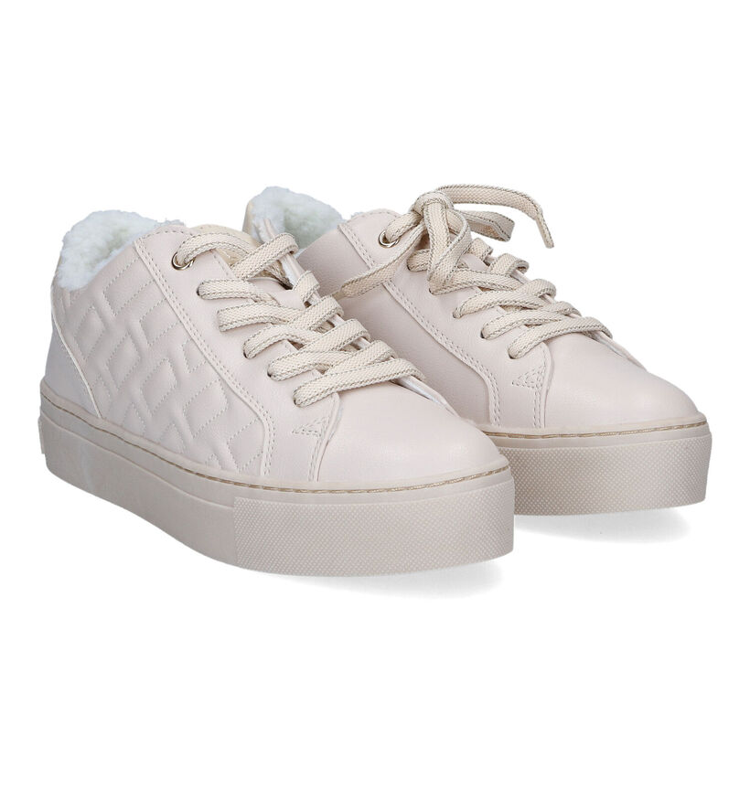 Marco Tozzi Beige Sneakers voor dames (312941) - geschikt voor steunzolen