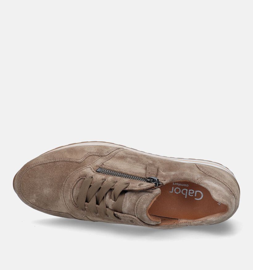 Gabor OptiFit Groene Sneakers voor dames (331148) - geschikt voor steunzolen