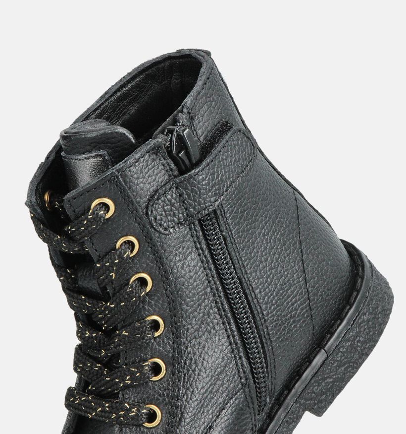 Little David Boo Zwarte Veterboots Little David Boo Zwarte Veterboots voor meisjes (361368) - geschikt voor steunzolen
